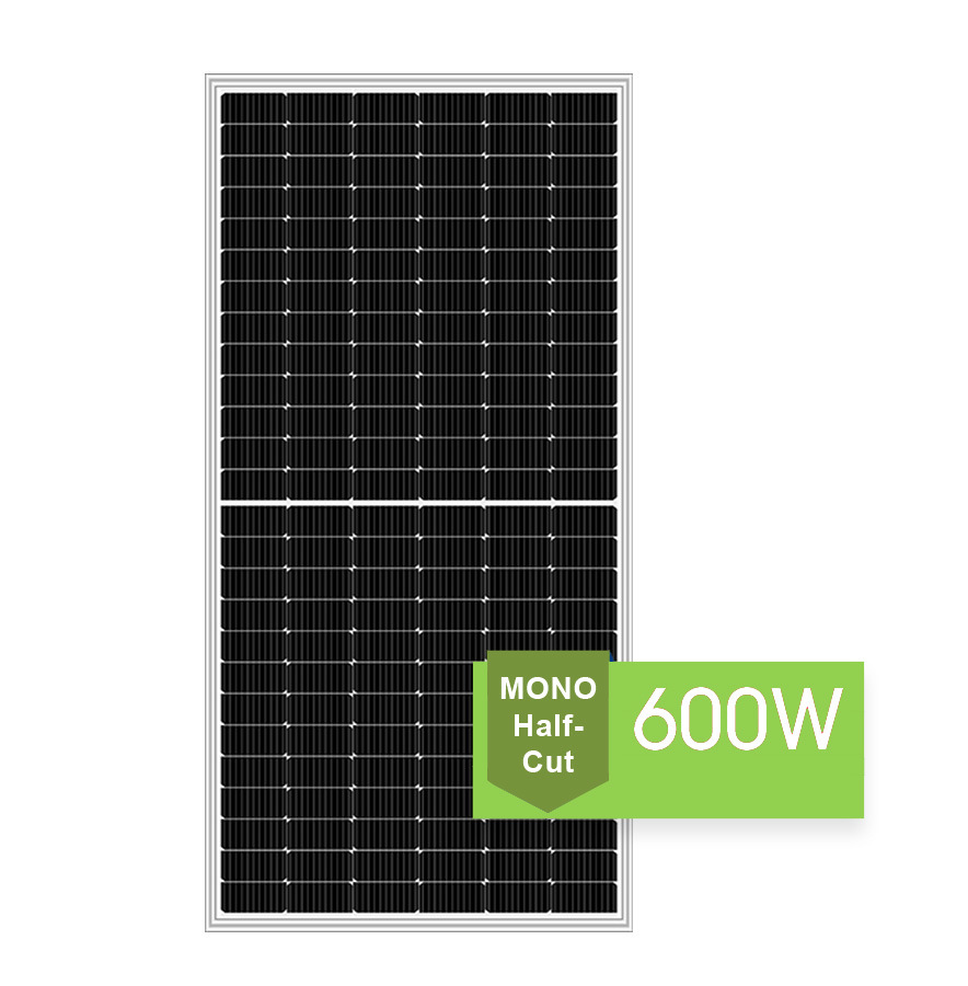Solar Panel PV Panel Mono Half-Cut Glass Module 600W 156PCS Solar Cells Solar Energy System